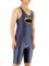 Cheap Gray Lycra Spandex Bat Pattern Half Length Sleeveless Leot