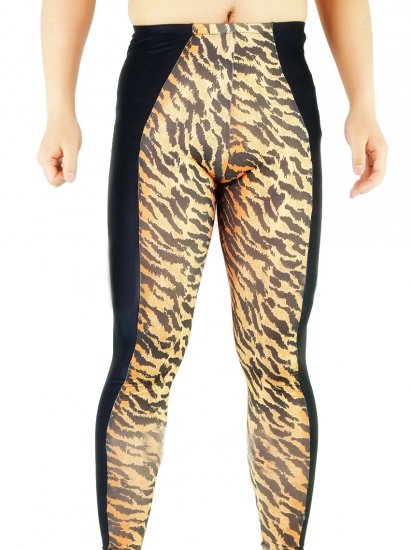 Cheap Lycra Spandex Catsuit Trousers with Pattern of Tiger Strip - Click Image to Close