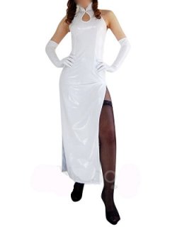 Cheap White Shiny Metallic Sexy Dress