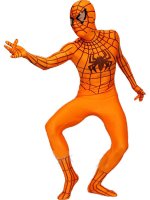 Cheap Orange Spandex Lycra Spider Man Zentai Suit