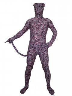 Cheap Red Leopard Lycra Unisex Zentai Suits