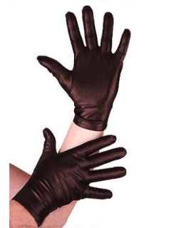 Cheap Brown Gloves Metallic Spandex ZENTAI Catsuit