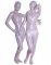 Cheap White Velvet Unisex Zentai Suit