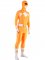 Cheap Orange and White Lycra Spandex Unisex Zentai Suit