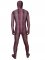 Cheap Burgundy Snakeskin Motif Lycra Unisex Zentai Suit