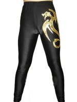 Cheap Black Gold Dragon Spandex Pants