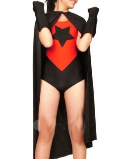 Cheap Red And Black Lycra Spandex Super Hero Leotard Catsuit