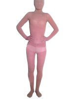 Cheap Flesh Transparent Velvet Unisex Zentai Suit