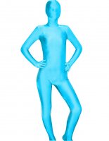 Cheap Blue Lycra Spandex Unisex Zentai Suit