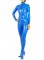 Cheap Deep Blue PVC Front Open Unisex Catsuit