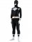 Cheap Black with White Lycra Spandex Unisex Zentai Suit