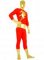 Cheap Flash Man Spandex Zentai Suit with Yellow Metallic Pattern
