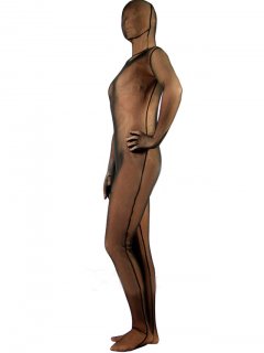 Cheap Brown Velour Unisex Zentai Suit