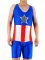 Cheap Lycra Spandex Star and Stripes Half Length Sleeveless Leot