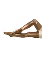 Cheap Shiny Metallic Brown Long Stockings