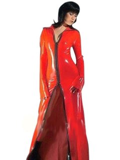 Cheap Red PVC Catsuit