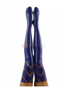 Cheap Deep Blue Latex Stockings