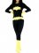 Cheap Lycra Spandex Black Batgirl with Yellow Pattern