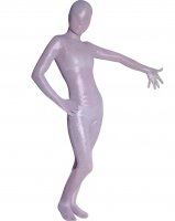 Cheap White Velvet Unisex Zentai Suit