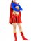 Cheap Shiny Metallic Supergirl Costume with Red Cape