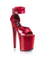 Cheap Red 7.9'' High Heel Platform Patent Sexy Sandals