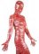 Cheap Red with Silver Shiny Metallic Unisex Zentai Suit