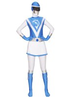Cheap Blue White Halloween Unisex Lycra Zentai Suit