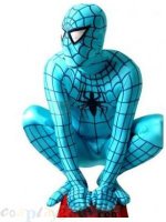 Cheap Full Body Lycra Spandex Azure Spiderman Costume Zentai Out