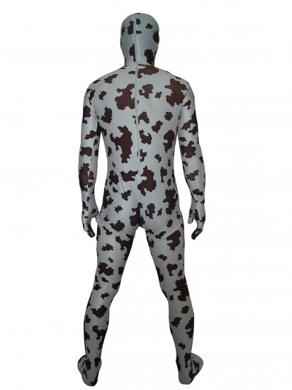 Cheap Brown And White Cow Lycra Unisex Zentai Suits - Click Image to Close
