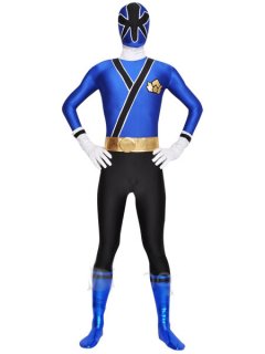 Cheap Blue Black Unisex Lycra Zentai Suit