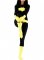 Cheap Lycra Spandex Black Batgirl with Yellow Pattern