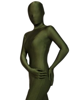 Cheap Army Green Lycra Spandex Zentai Suit