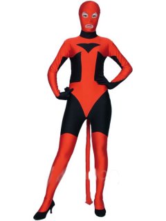 Cheap Black Red Spandex Lycra Cat Woman Super Hero Costume