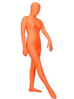 Cheap Orange Lycra Spandex Zentai Suit