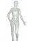 Cheap White Cream Shiny Metallic Unisex Zentai Suit