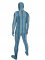 Cheap Water Blue Snakeskin Motif Lycra Unisex Zentai Suit