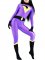 Cheap Lycra Spandex Purple and Black Unisex Catsuit