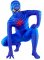 Cheap Lycra Spandex Blue Spiderman Costume Zentai outfit with Re