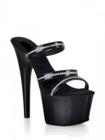 Cheap 7.9'' High Heel With black Patent Sexy Mules