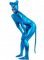 Cheap Shiny Metallic Blue Cat Unisex Catsuit