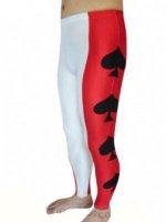 Cheap Red And White Heart shaped Pattern Spandex Pants