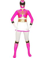 Cheap White And Rose Halloween Super Hero Lycra Zentai Suit