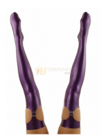 Cheap Purple Latex Stockings