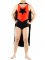 Cheap Pentacle Man Half Length Lycra Spandex Costume with Cape