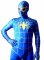 Cheap Lycra Spandex Blue Spiderman Costume Outfit Zentai with Ye