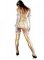 Cheap Gold Shiny Metallic Lace Trim Sexy Dress