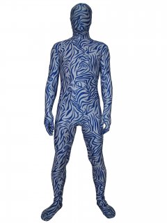 Cheap Blue Lycra Unisex Zentai Suit