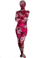 Cheap Flower Pattern GLycra Spandex Unisex Zentai Suit