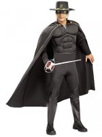 Cheap Black Zarro Lycra Super Hero Costume