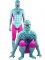 Cheap Lycra Spandex Cyan with Red Pink Spiderman Zentai Costume